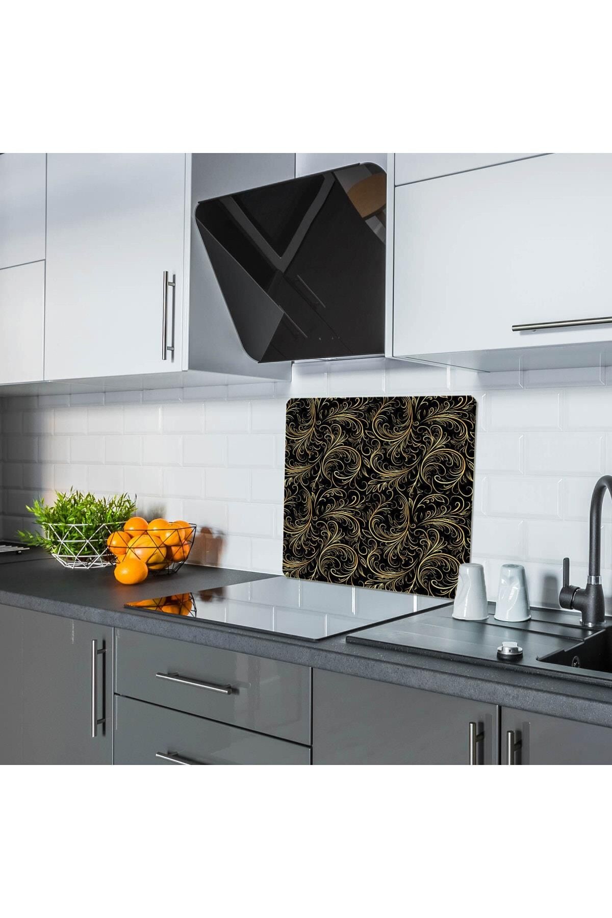 50X56 cm Cam Ocak Koruyucu Buğlem Cam