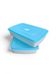 2'li Mavi, Kapaklı Kilitli Saklama Kabı