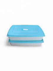 2'li Mavi, Kapaklı Kilitli Saklama Kabı