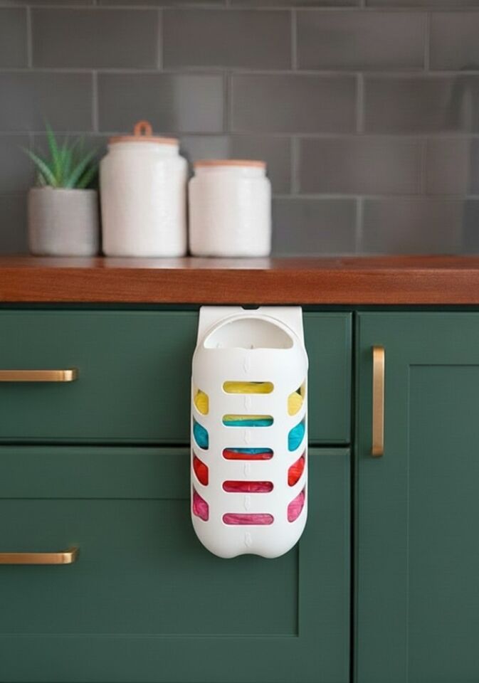 Beyaz, Plastik Poşetlik Saklama ve Düzenleme Kutusu