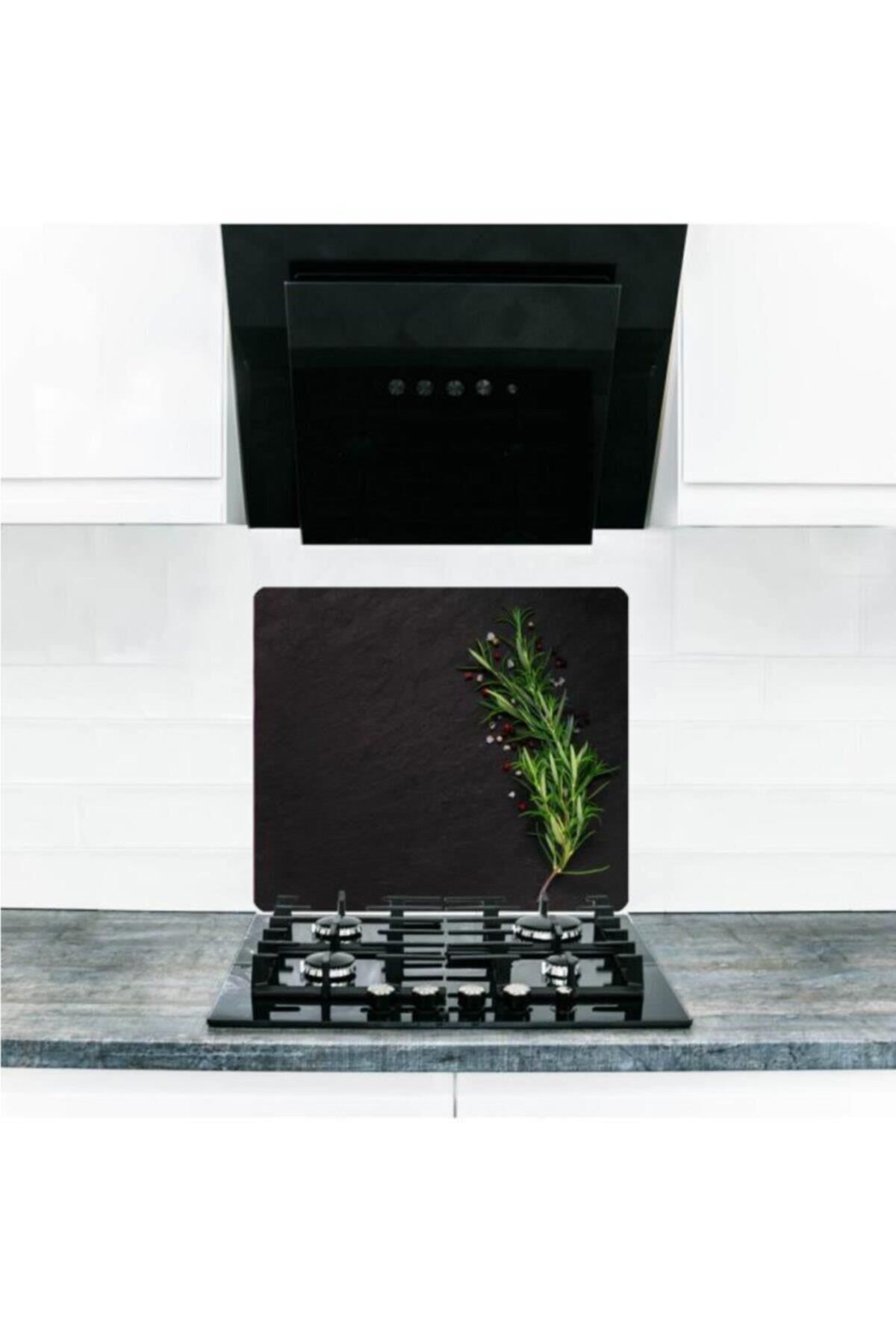 50X56 cm Cam Ocak Koruyucu Kekik