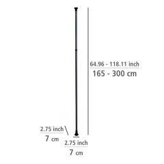 Siyah Ana Direk 165 - 300 Cm Ayarlanabilir Boyut – Teleskopik Sistem Uyumlu Tek Modül