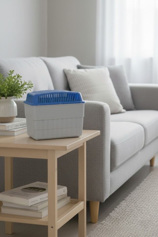 1 Kilogram Dikdörtgen, Yeşil Elma Kokulu - Nem Alıcı Aparat + Tablet