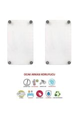 2' li 30x52 cm Cam Ocak Koruyucu Altın Ağaç Desenli