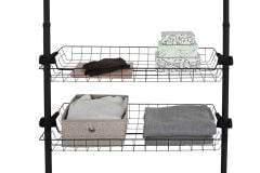 Siyah Sepet Raf 2 Adet  – Teleskopik Sistem Uyumlu Tek Modül