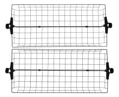 Siyah Sepet Raf 2 Adet  – Teleskopik Sistem Uyumlu Tek Modül