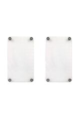 2' li 30x52 cm Cam Ocak Koruyucu  Kırmızı Taş Desenli