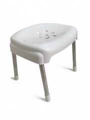 Beyaz, Çocuk Sandalyesi Metal Ayaklı Tabure