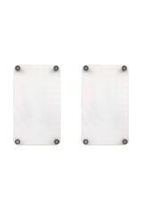 2'li 30x52 cm Cam Ocak Koruyucu 4'lü Ocaklar İçin Gri Altın Mermer