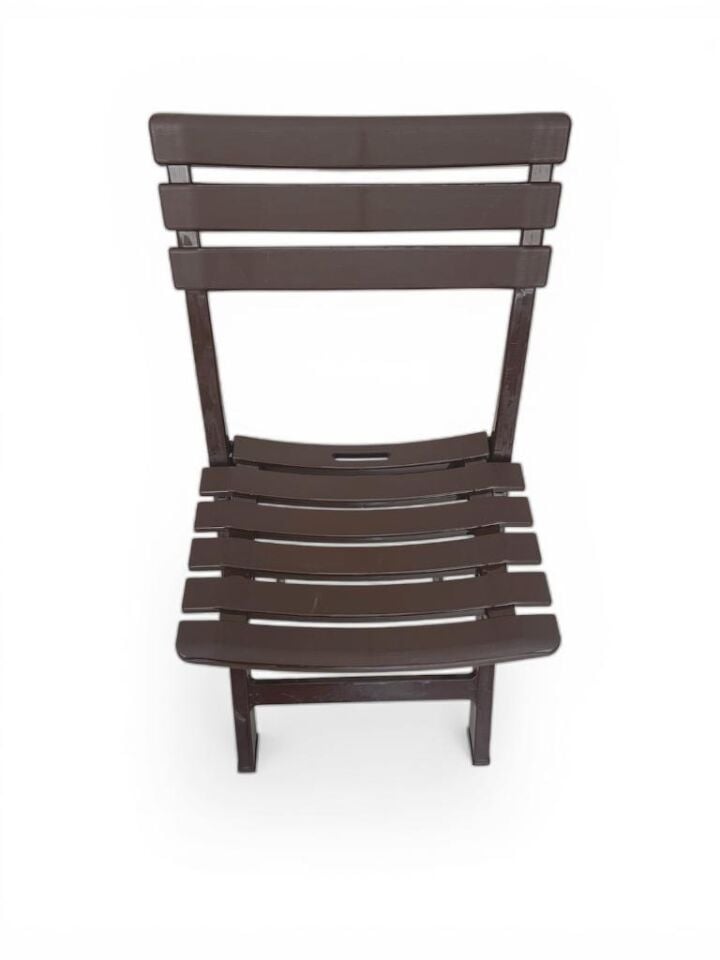 Kahverengi, Bahçe Balkon Piknik İç ve Dış Mekan Katlanır Plastik Sandalye