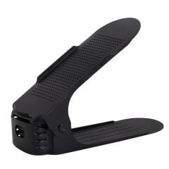 Siyah - 4'lü Set - Ayarlanabilir Ayakkabı Rampası - Çift Katlı Düzenleyici