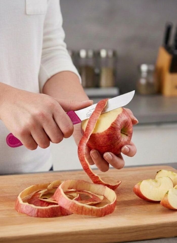 Pembe, 6’lı Paslanmaz Çelik Meyve Bıçağı Seti – Tırtıklı Keskin Ağız