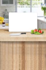 20x30 cm Cam Kesme Tahtası Düz Beyaz