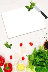 20x30 cm Cam Kesme Tahtası Düz Beyaz