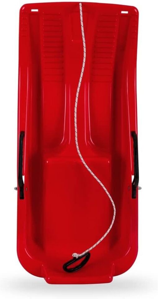 Kırmızı, Frenli Kar Kızağı - Plastik Kızak