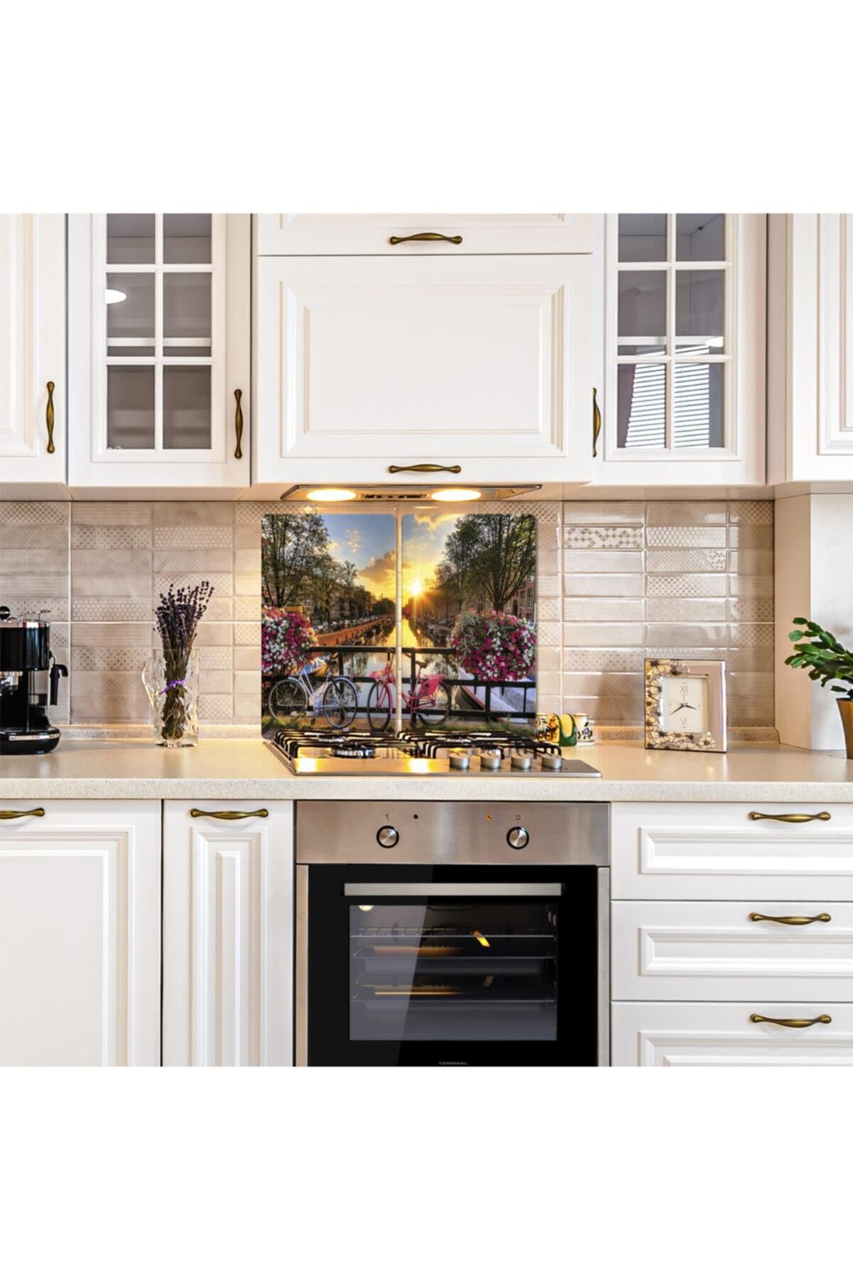 2'li 40x52 cm Cam Ocak Koruyucu 5'li Ocaklar İçin Amsterdam