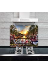2'li 40x52 cm Cam Ocak Koruyucu 5'li Ocaklar İçin Amsterdam