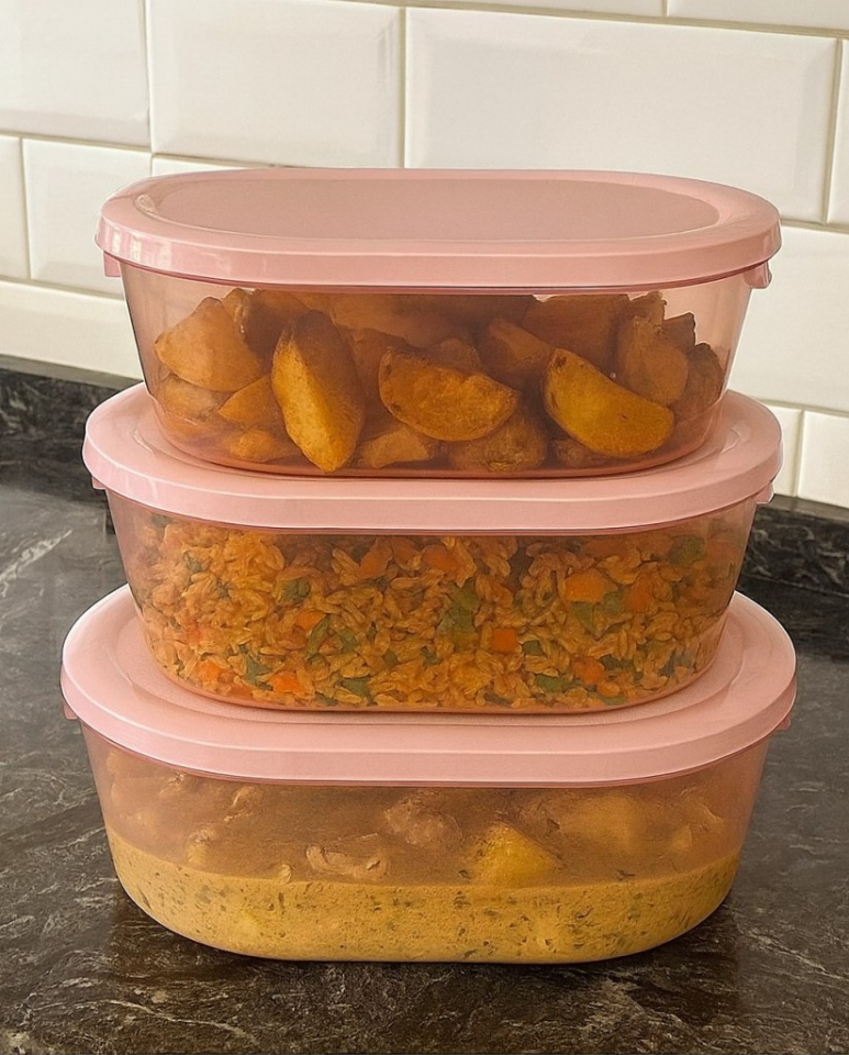 3'Lü Pembe, Oval Erzak Saklama Kabı