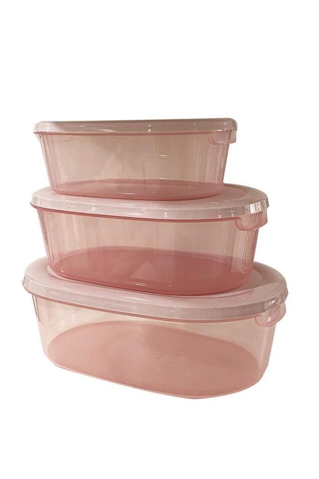 3'Lü Pembe, Oval Erzak Saklama Kabı