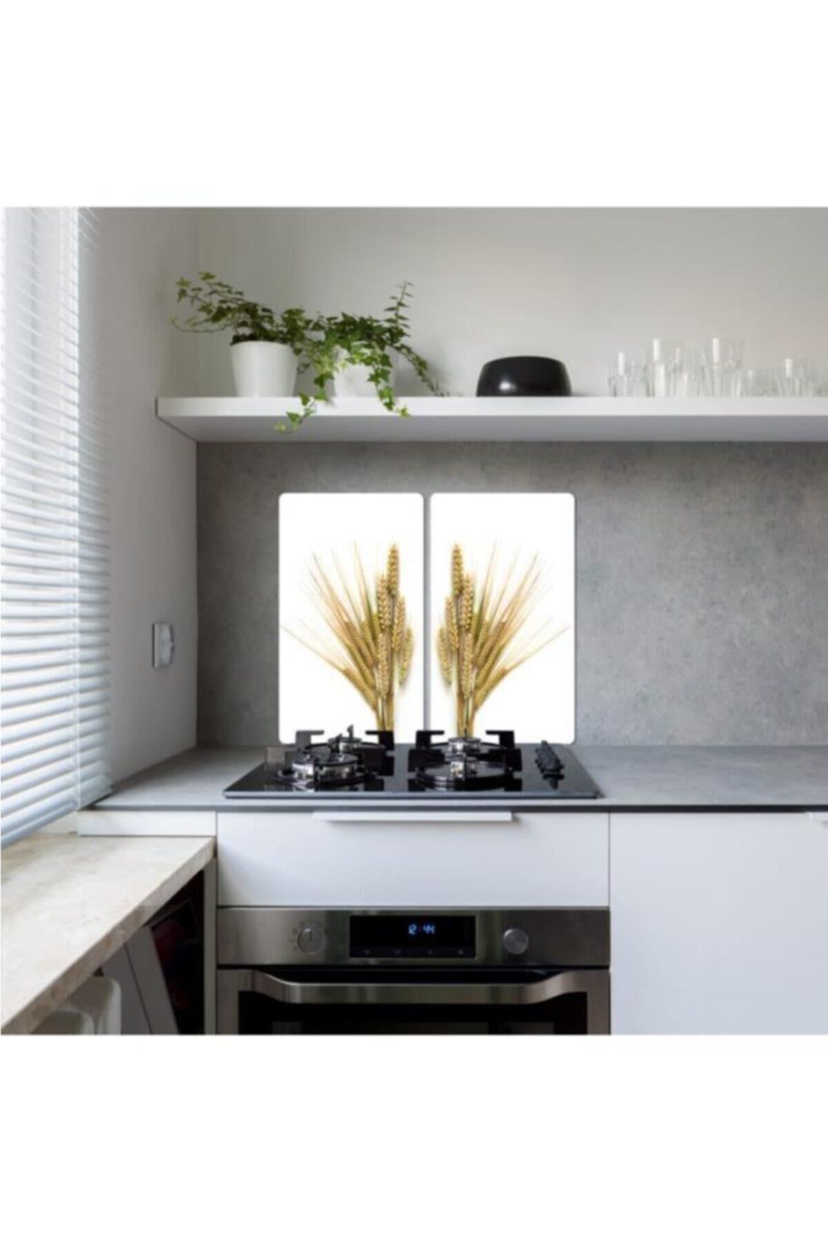 2'li 40x52 cm Cam Ocak Koruyucu 5'li Ocaklar İçin Başak