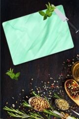 30x40 cm Cam Kesme Tahtası Soft Yeşil