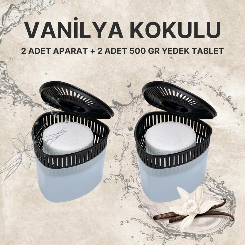 2 Adet 500GR - VANİLYA - Nem Alıcılı Ve Rutubet Giderici Aparat Üçgen (TABLET DAHİL)