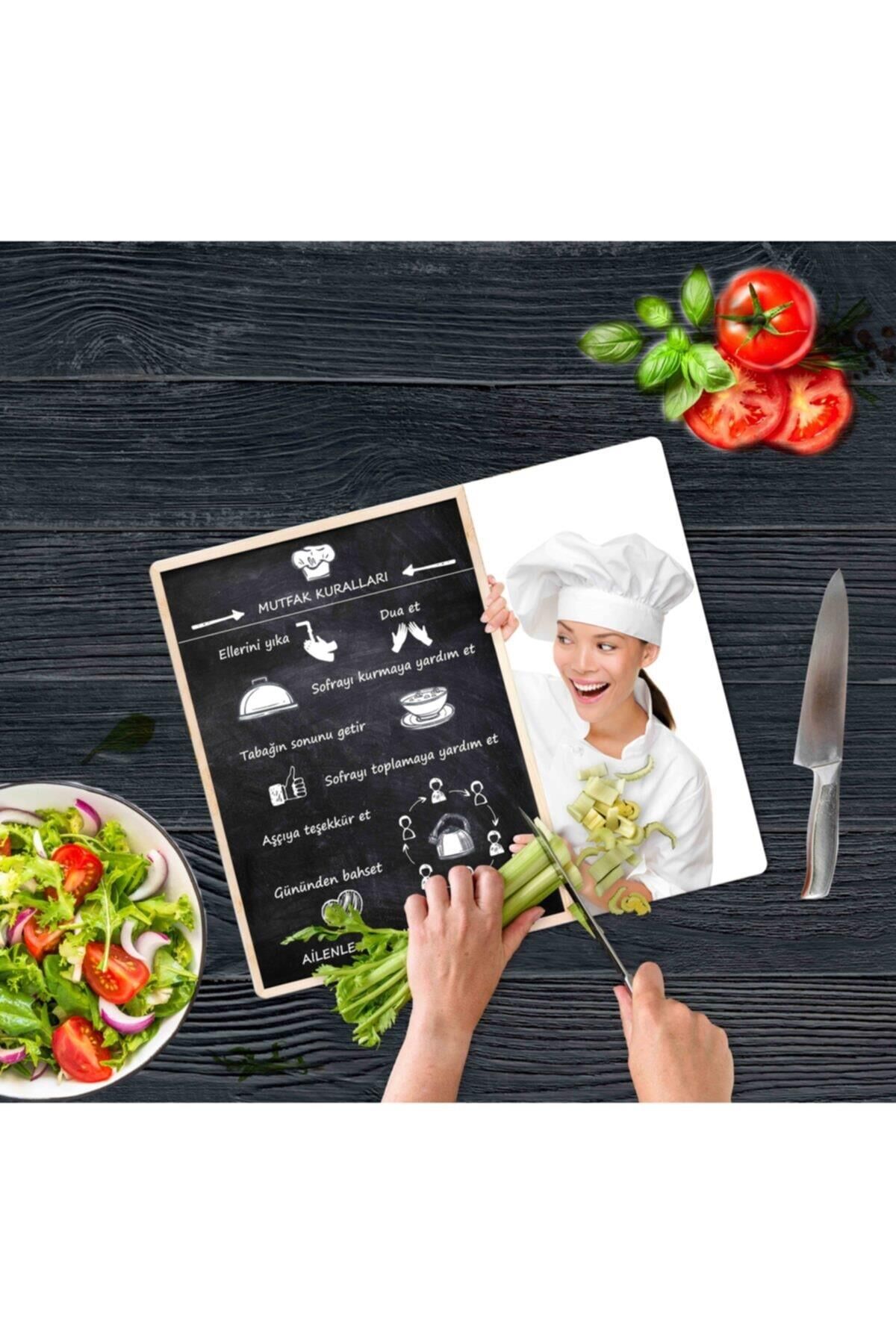 30x40 cm Cam Kesme Tahtası Mutfak Kuralları