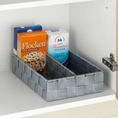 Wenko Takı,Makyaj, Düzenleyici,4 Bölme Organizer Gri, 26 x 6 x 18 cm