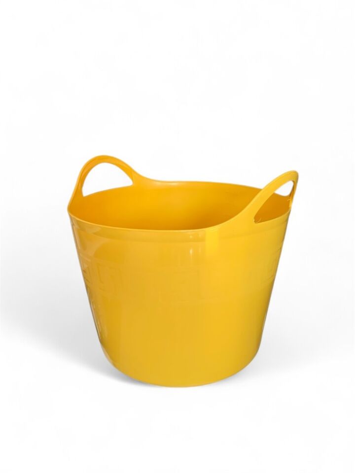 Sarı, Esnek Plastik Kova – 42 Litre, Kurban Kovası, Esneyebilen Oyuncak ve Çamaşır Sepeti