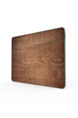 20x30 cm Cam Kesme Tahtası Koyu Ahşap Desenli