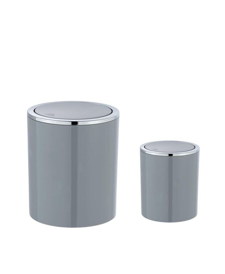 2'li Gri, Çöp Kovası 5 Litre Ve 2 Litre - İnca Model