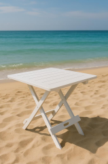 Ev Bahçe Plastik Katlanabilir Piknik Masası Beyaz