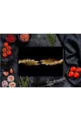 30x40 cm Cam Kesme Tahtası Altın Toprak