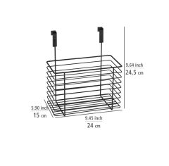 Dolap Kapak Asmalı Çok Amaçlı Düzenleyici  24 x 24,5 x 15 cm, siyah