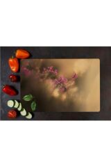 30x40 cm Cam Kesme Tahtası Bahar Çiçeği