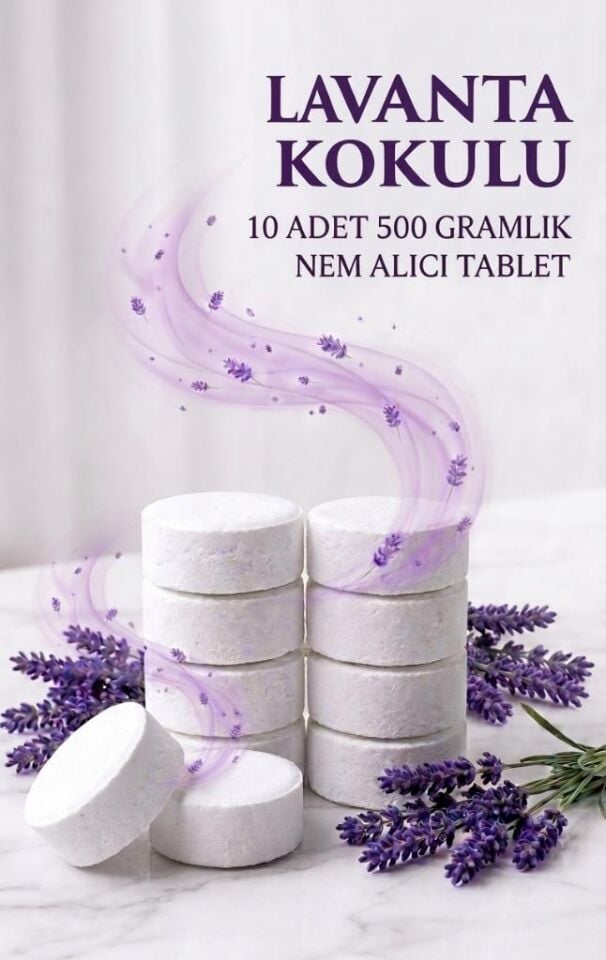 5 Adet 2x500Gr - LAVANTA - Nem Alıcı Rutubet Giderici Yedek Tablet