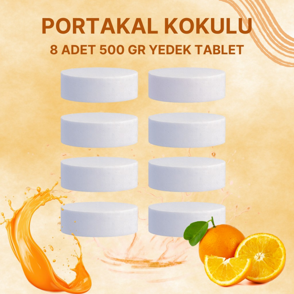 4 Adet 2x500Gr - PORTAKAL - Nem Alıcı Rutubet Giderici Yedek Tablet