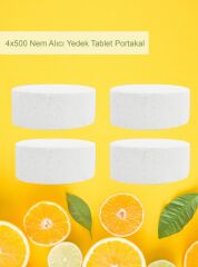 2 Adet 2x500 gr Nem Alıcı Rutubet Ve Küf Önleyici Yedek Tablet Portakal
