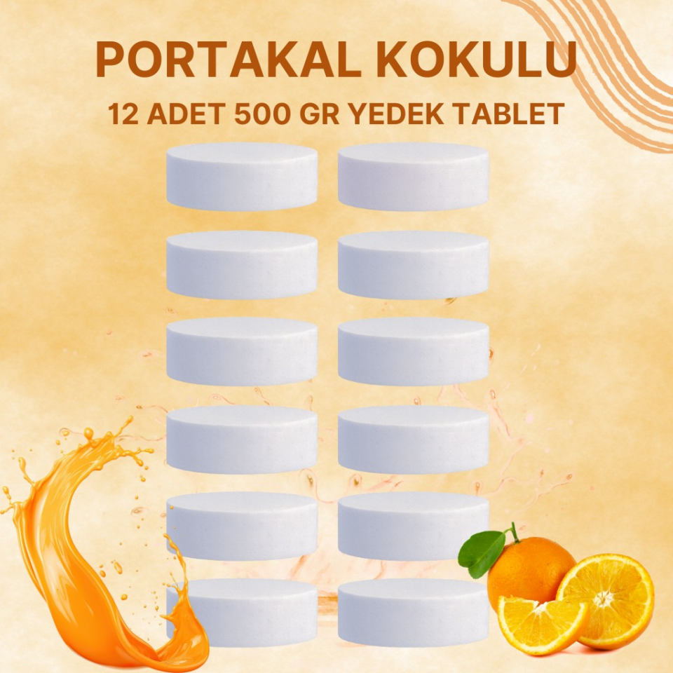 6 Adet 2x500Gr - PORTAKAL - Nem Alıcı Rutubet Giderici Yedek Tablet