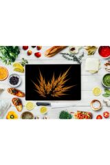 20x30 cm Cam Kesme Tahtası Tek Başak