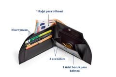 Erkek Ön Cep Cüzdanı Siyah