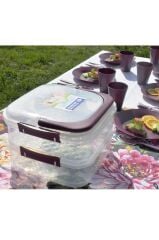 Katlı Piknik Seti Mürdüm