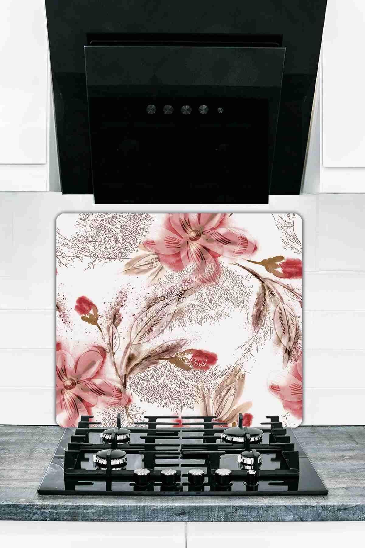 50X56 cm Cam Ocak Koruyucu Model 40