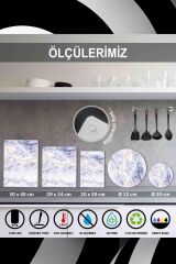 20x30 cm Cam Kesme Tahtası Sarı Karanfil