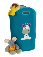 Çocuk Odası Hayvan Figürlü Çamaşır, Oyuncak Toplama Sepeti  Mavi