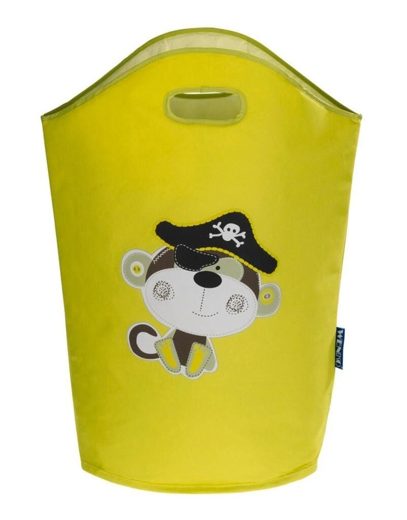 Çocuk Odası Hayvan Figürlü Çamaşır, Oyuncak Toplama Sepeti  Yeşil