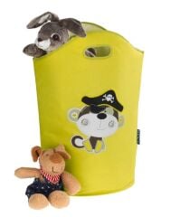 Çocuk Odası Hayvan Figürlü Çamaşır, Oyuncak Toplama Sepeti  Yeşil