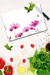 30x40 cm Cam Kesme Tahtası Cam Güzeli Desenli