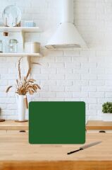 30x40 cm Cam Kesme Tahtası Düz Yeşil