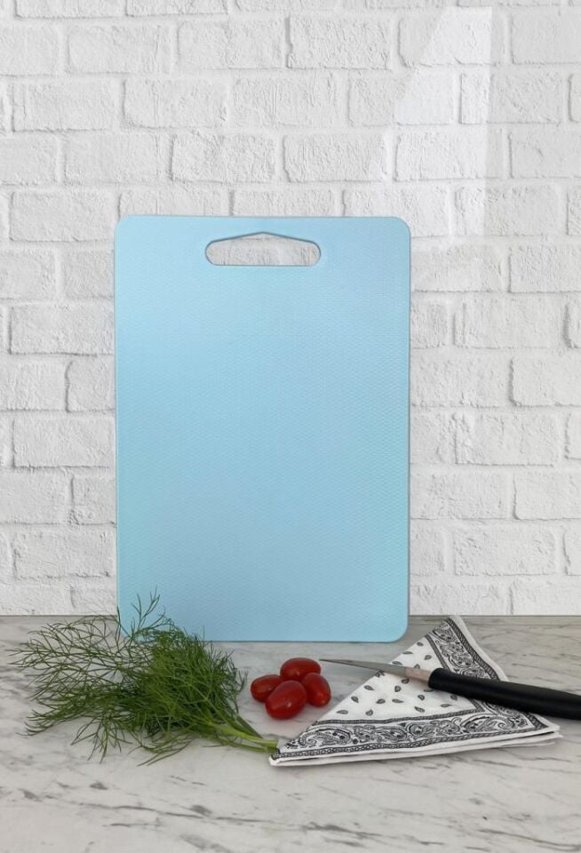 Kesme Tahtası Plastik Mavi 14x24 cm